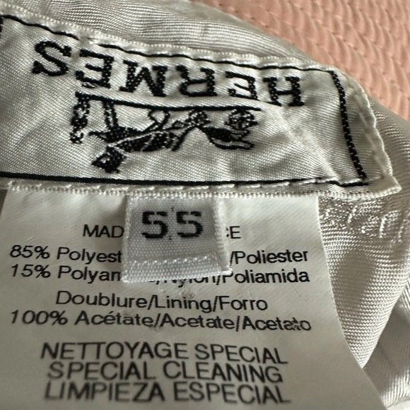 Vintage Hermes Bucket Hat Size 55 Black  Authentic H Logo Embroidered France - Picture 4 of 6